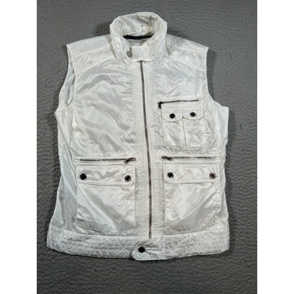 Vintage‎ Ralph Lauren Golf Vest Jacket Womens Small White Nylon Full Zip Outdoor